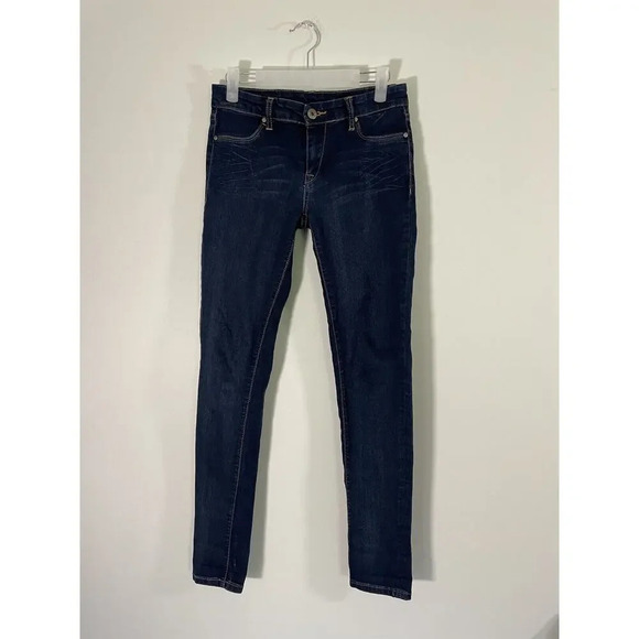 Blank NYC Women's Size 27 Blue Skinny Dark Wash Cotton Blend Stretch Denim Jeans - Picture 1 of 7